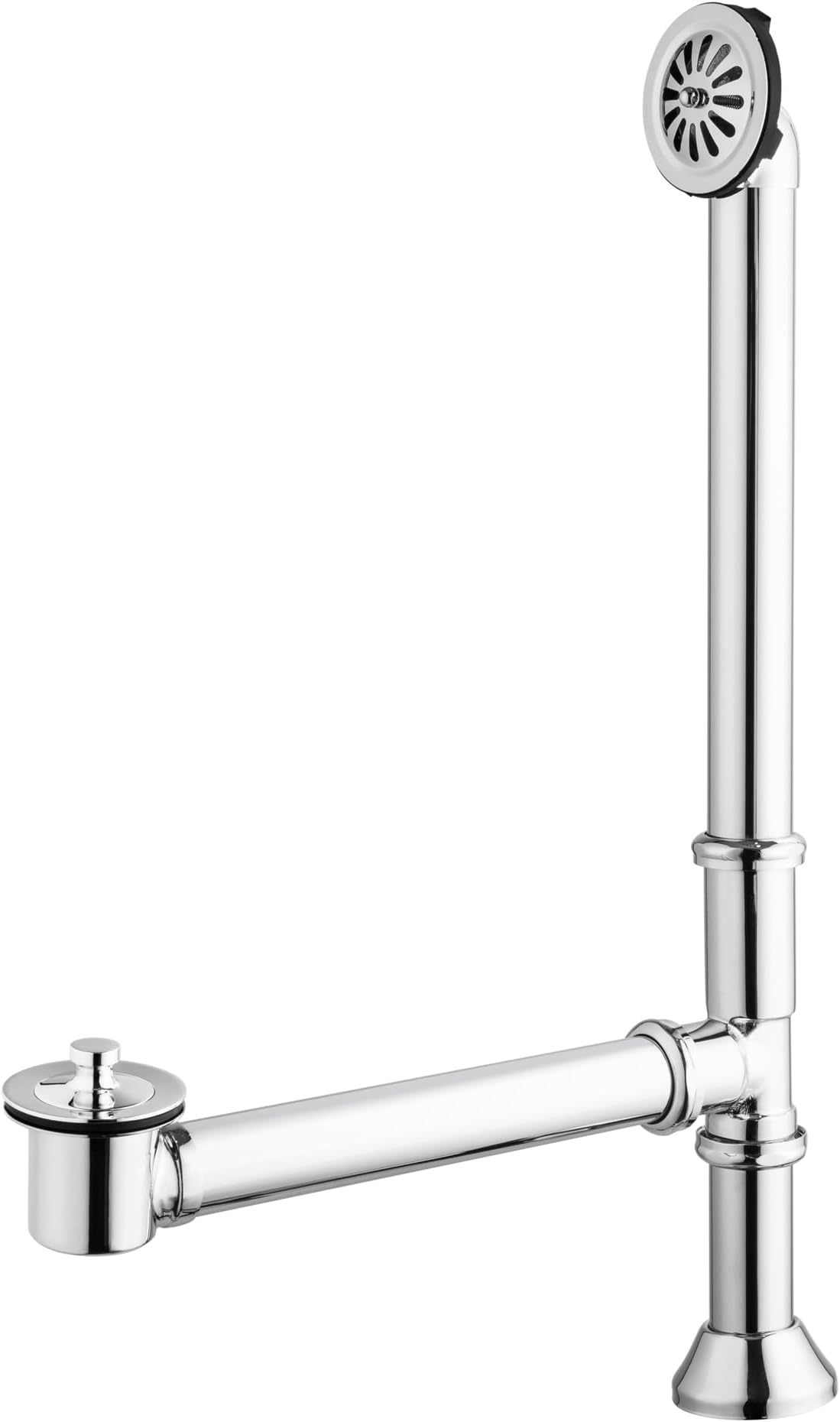 22-1/2″ Brass Bath Waste & Overflow Assembly With Trip Lever And Beehive Strainer Grid Drain - View #3