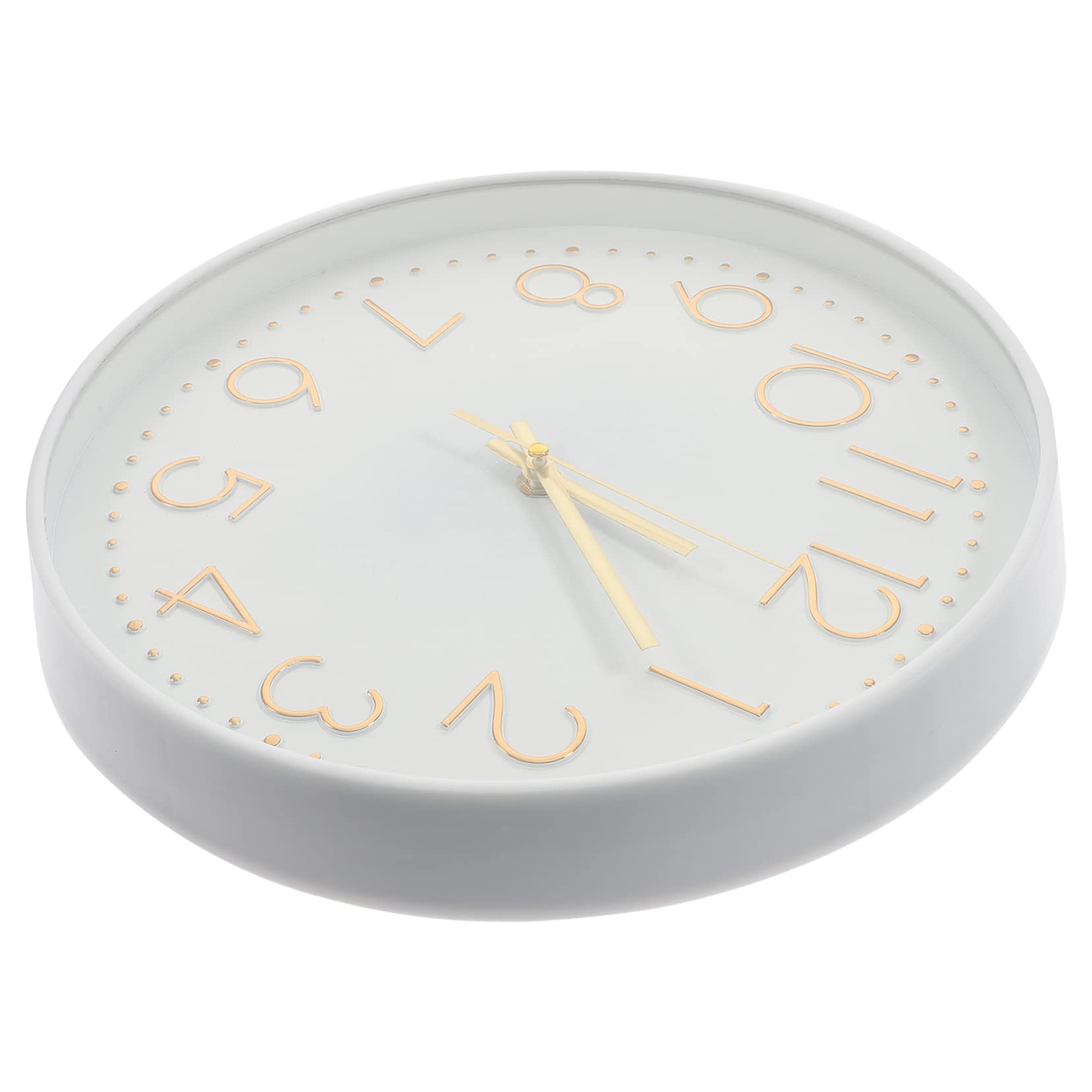 Horloge Murale Silencieuse avec Mouvement Continu Précis en Fer Noir et Verre Net