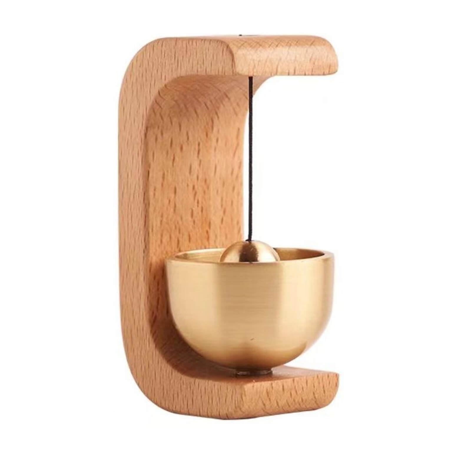 Amazon.co.jp: ドアベル 玄関 玄関チャイム 木製 非電動 真鍮