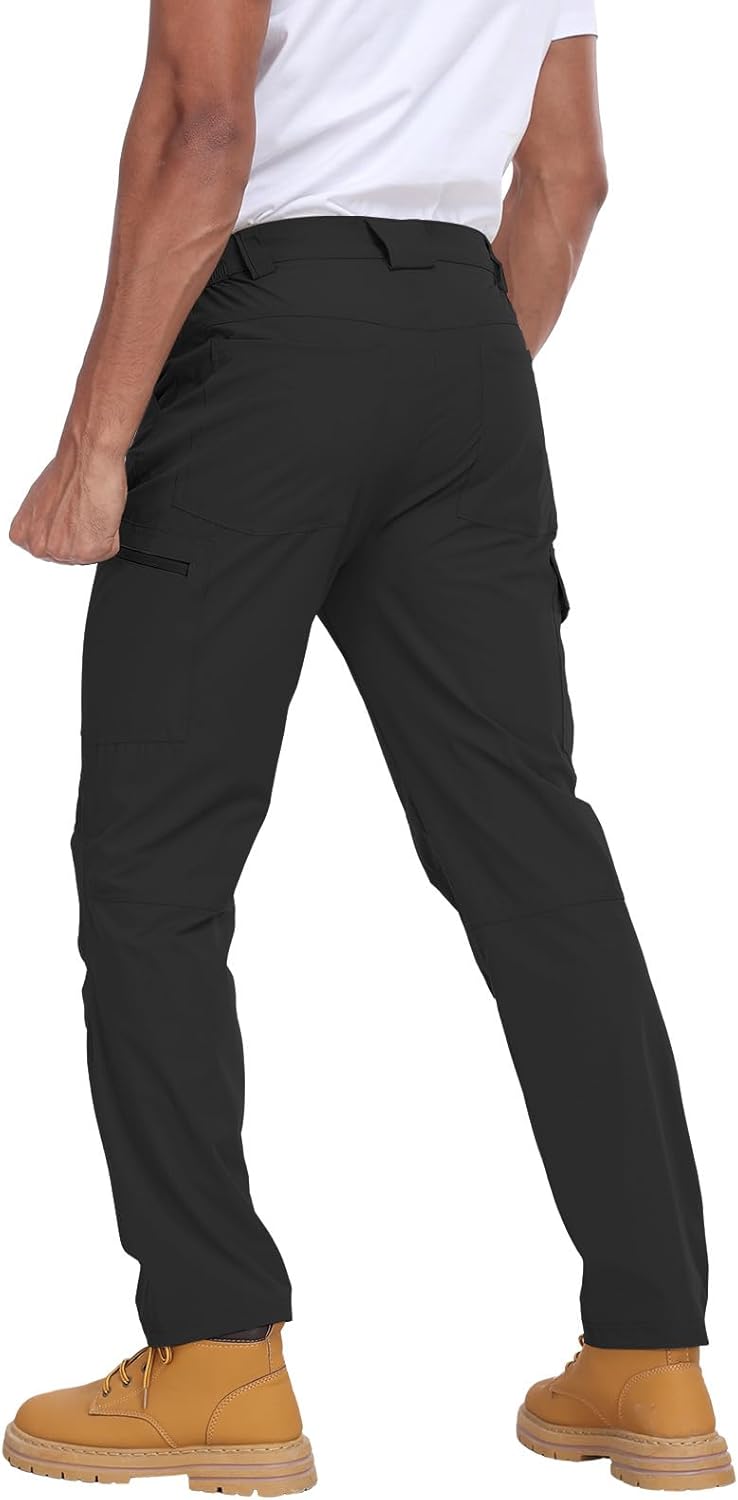 Mens Work Pants Hiking Cargo Waterproof Breathable Lightweight Stretch Quick Dry Outdoor Summer Pants