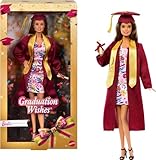 Barbie Signature Graduation Wishes Fashion Doll with Burgundy Robe & Tassel Cap, Collectible Toy in Giftable Packaging