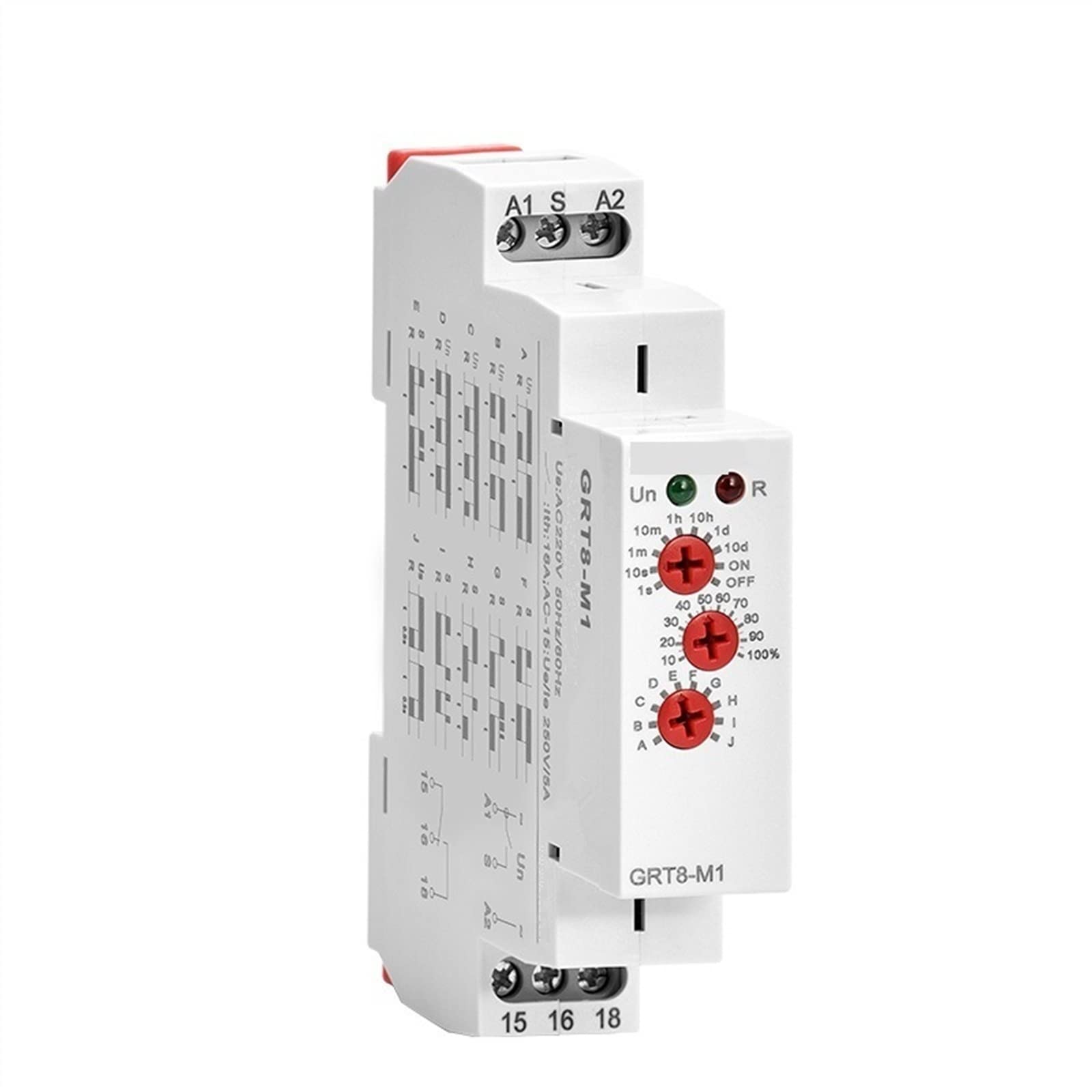 Relè timer multifunzione Interruttore elettronico regolabile o digitale 12V 24V 48V 110V 220V GRT8-M GRT8-K 1 pz(Grt8-m2-acdc12-240v)
