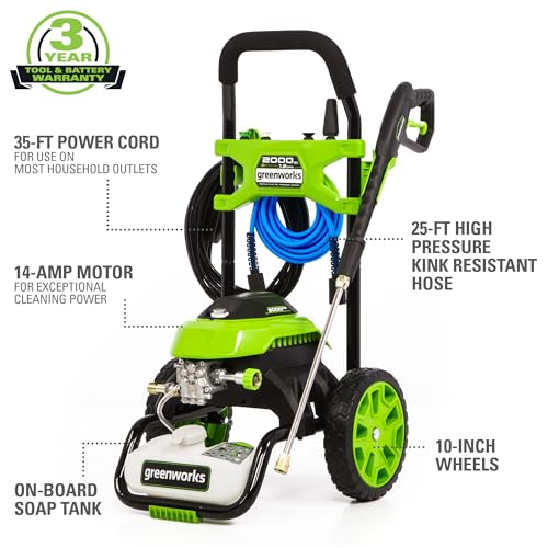 Greenworks 2000 PSI Residential Pressure Washer