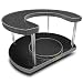 Stow-n-Spin 2 Tier Lazy Susan Turntable Spice Rack Organizer Rotating Spice Holder Shelf w/Double Spinner Seasoning Organizer Racks for Spices Deluxe Spice Racks for Cabinets w/ 11" Deep Shelves