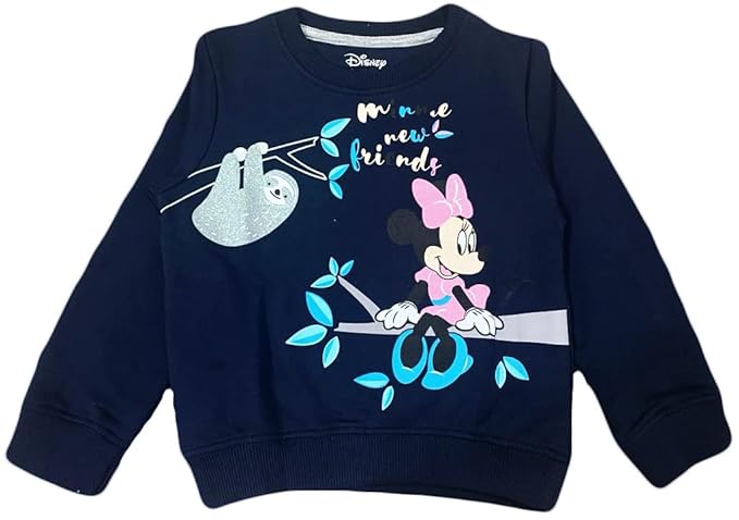 ICABLE Disney Girls Full Sleeves Cute Graphic Print Sweatshirt Made in India