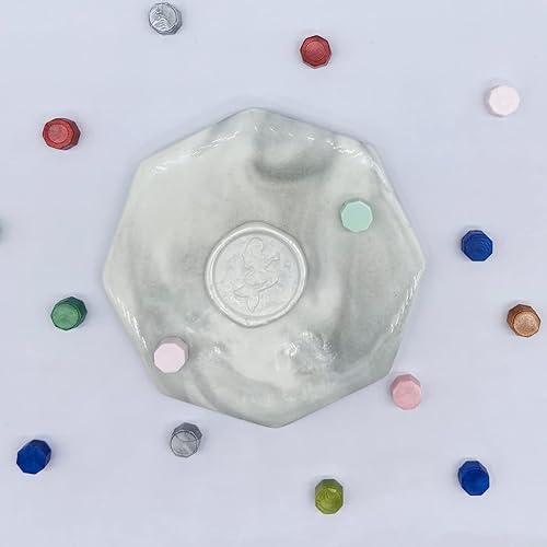 Miniatura 6 de 200 cuentas de cera de sellado blancas perla, cuentas de cera octogonales para envolver regalos de Navidad, sobres de tarjeta de regalo