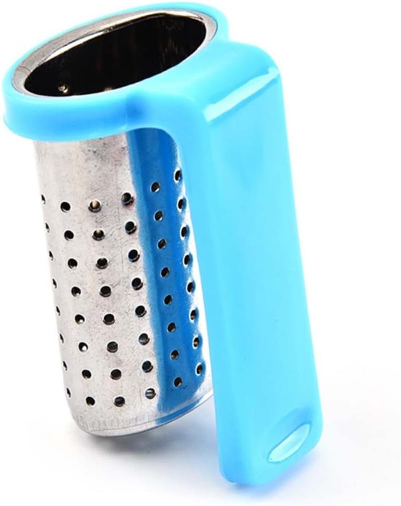 TIDTALEO 5pcs Tea Filter Infuser Hanging Tea Strainer Hanging Tea Infuser Strainer Hanging Tea Filter Perculators Tea Strainer with Handle Tea Strainers Stainless Steel Tea Maker Tea Leak, 6.5*3.5CM