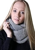 Viverano Pure Organic Cotton Knit Infinity Scarf, Thick, Soft, Eco-Friendly (Grey/Blue)