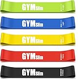 GYMslim Widerstandsbänder-Set, 5 Übungsbänder mit 5 Spannungsstufen für...
