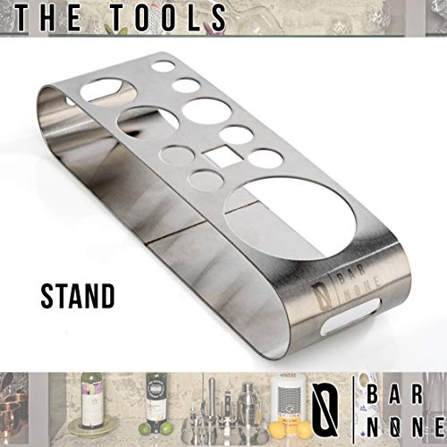 BAR N0NE 0 Bar None The Cocktail Set, Conjunto de Bar com Suporte de 12 Peças Kit de Ferramentas de