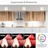 KYOTECH LED Aufbauspot Flach 230V Ø84x65mm Aufputz inkl. 6W GX53 Leuchtmittel Warmweiß 3000K 550LM Decken Aufbaustrahler Rund LED Aufputz Spotleuchte für Badezimmer Esszimmer Korridor – Ansicht 6