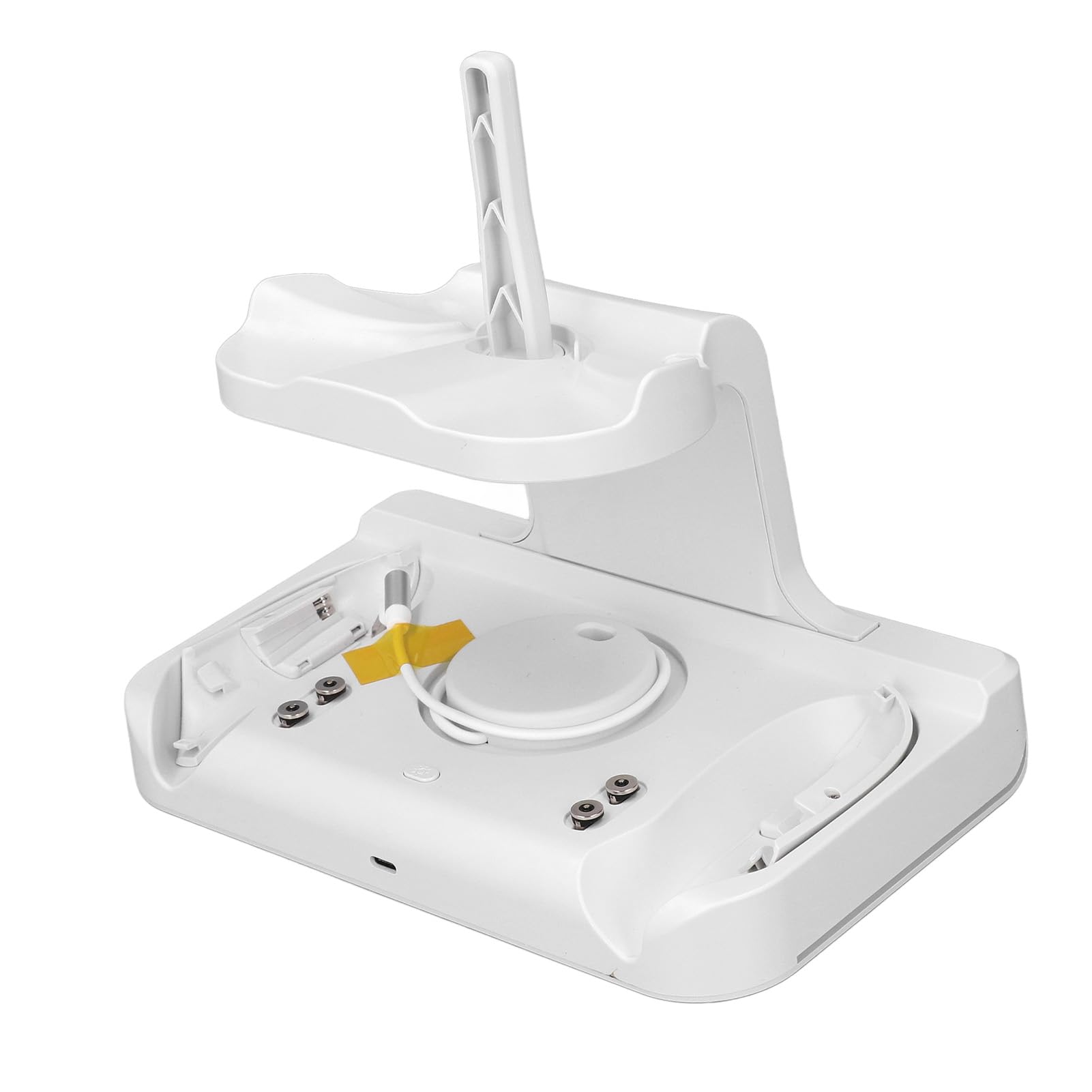 Base di Ricarica per Controller Visore VR, 2 Batterie Ricaricabili Luce RGB Supporto di Ricarica per Controller VR Portatile Salvaspazio per Dispositivo VR (WHITE)