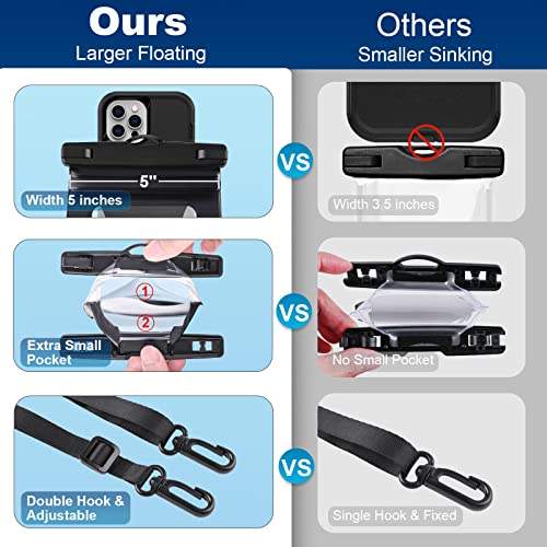 Mr.luyu 2 Pack Waterproof Pouch Floating With Sealing Strip, 9'' Large Cell Phone Dry Protector Case For Iphone 14 13 12 11 Pro Max Plus Samsung Galaxy, Water Proof Bag Holder For Beach Swimming #TOP6