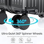 20 Inch carry on luggage airline approved Lightweight carry on luggage 22x14x9 airline approved with TSA lock 8 Double Spinner Wheels Hard Shell Luggage Suitcase with TSA Lock suitcases with wheels - Image 4