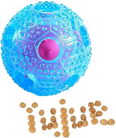 YujueShop Dog Chew Toys Interactive, IQ Treat Food Dispensing Ball for Small Medium Dogs Cats Puppy Kitty, Durable Resistant Nontoxic…