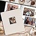 Lanpn Scrapbook Photo Album 8.5x11, Linen Window Design Cover Top Load 3 Ring Folder Binder Photobook Photo Book 8.5 x 11 inch with 30 Plastic Sleeves 60 Pages Beige