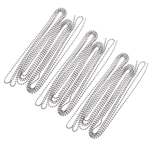 Gogogmee 3 Set Bead Chain with Connector Stainless Steel Ball Chain Balls Chain of Steel Roller Blind Chain Connectors