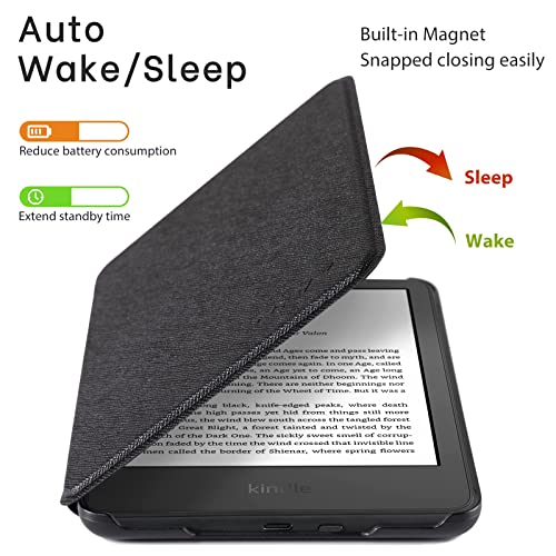 Image of CoBak Case for All New 6 Inch Kindle 2024 and 2022 (11 Generation) - PU Leather Smart Cover, Auto Sleep and Wake, Premium Protective Case for Kindle Basic