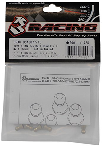 Rotules 3Racing 4.3mm pour l'entretien et la préparation des voitures RC de piste