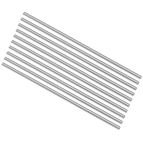 sourcing map 10Stk. Rund Stahlstange 2.3mm HSS Drehmaschine Stangenmaterial Werkzeug 100mm Lang für Wellen Zahnrad Bohrmaschine Drehende Miniaturachse Zylinderstift DIY Bastelwerkzeug