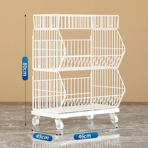 Chariot de supermarché pour optimiser le rangement des espaces étroits blanc - 2