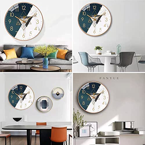 Image of Wall Clock 12 inch Silent Quartz Decorative Wall Clock Non-Ticking Classic Digital Clock Battery Operated Round Easy to Read Handheld Complete Home /Kitchen /Bedroom (425)