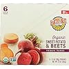 Earths-Best-Organic-Stage-2-Baby-Food-Sweet-Potato-Beets-35-Oz-Pouch-Pack-of-12 Earth's Best Organic Baby Food Pouches, Stage 2 Vegetable Puree for Babies 6 Months and Older, Organic Sweet Potato and Beets Puree, 3.5 oz Resealable Pouch (Pack of 12)