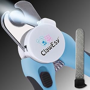   Dog-Nail-Clipper-with-Ultra-Bright-LED-Light-for-Bloodline-Stainless-Steel-Pet-Nail-Trimmer-with-Safety-Guard-Ergonomic-Handle-Free-Nail-File-for-Smooth-Easy-Grooming-dogs-and-catsBlue