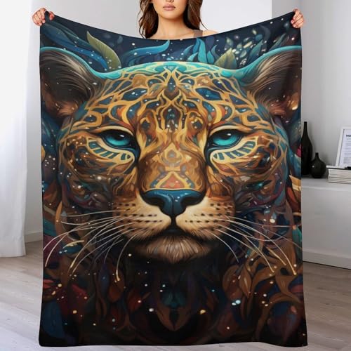 Couverture léopard chaude et moelleuse en flanelle pour canapé tout confort - 2