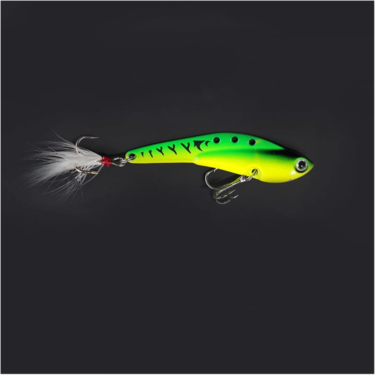 10Pcs Sinking Fishing Lures Adjustable Vibrations Spoon Lure with Bucktail Teasers Sharp Treble Hooks Bass Fishing Bait Artificial Bait Cicada Lure Vibbait 7g 10g 14g 18g 24g