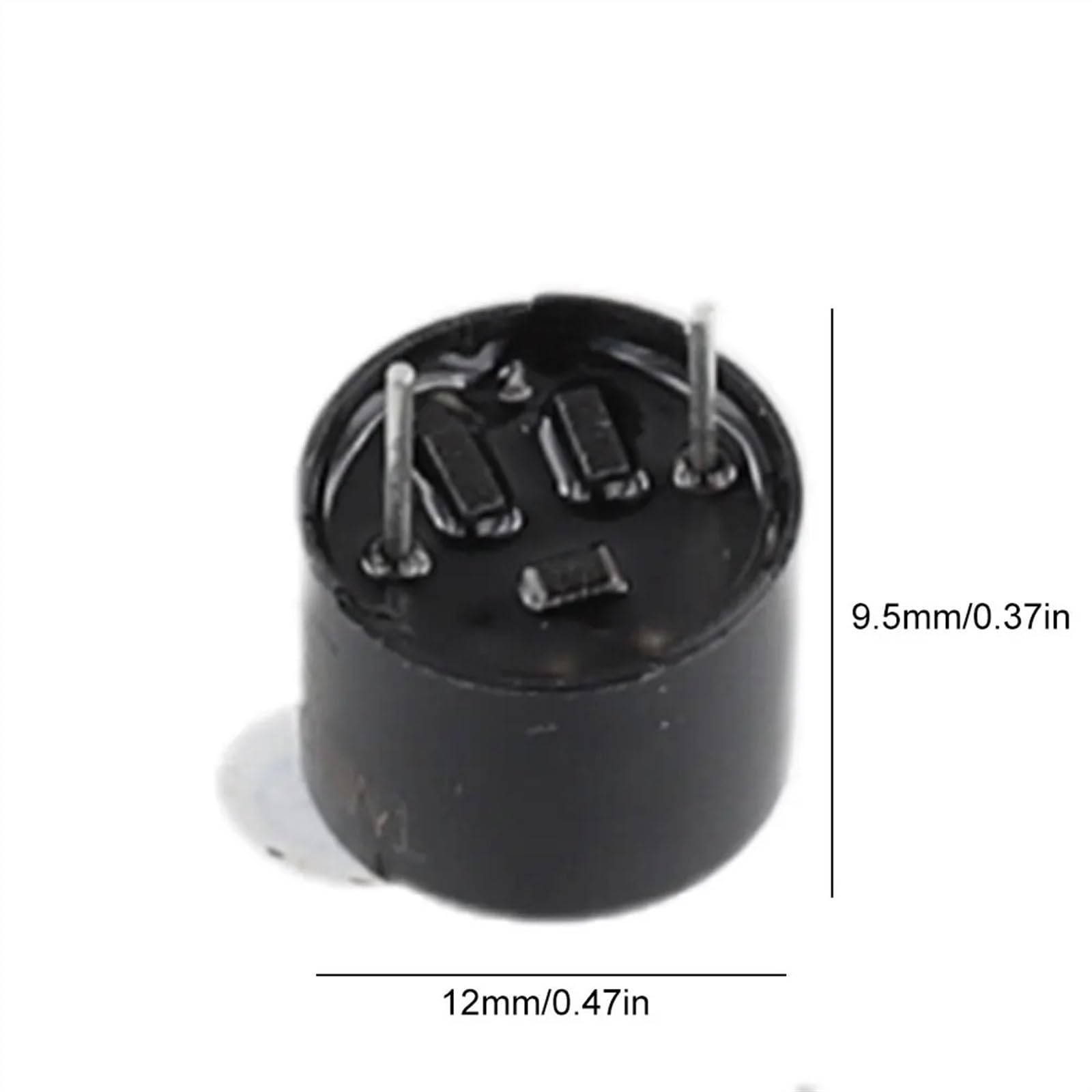10 szt. aktywny brzęczyk elektroniczny aktywny brzęczyk 5 V elektromagnetyczny brzęczyk 12 x 9,5 mm magnetyczny długi ciągły sygnał dźwiękowy