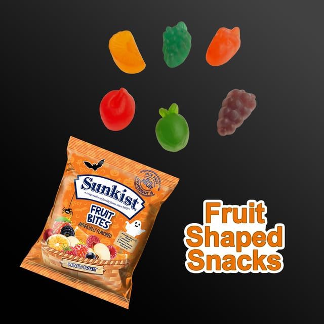 Halloween Fruit Snacks Variety Pack – 80 Count (64 oz) Individually Wrapped Halal, Peanut-Free, Fat-Free Bulk Candy for Trick or Treat (Mixed Fruits) (Halloween) - image 6