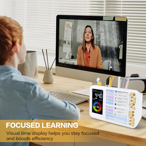 12/24 Hour Switching Task Timer, Timer for Kids, Visual Schedule for Kids with Autism, Visual Schedule for Kids, Time Management Tools, Autism Increase Self-Regulation, with 99-Minute Countdown - Image 3