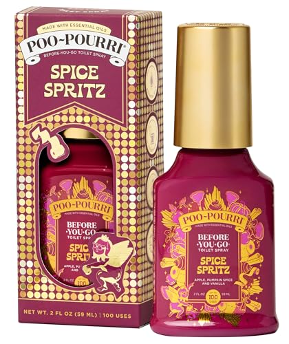Top 10 Best Smelling Bathroom Spray for a Fresh Home 11 Poo~Pourri Spice Spritz 2oz Before-You-Go Toilet Spray - Instantly Trap Bathroom Odor - Plant Based Ingredients & Essential Oils - No synthetic fragrance - Apple, Pumpkin Spice, and Vanilla Scent