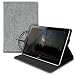 Produktbild kwmobile Hülle kompatibel mit Huawei MediaPad T3 10 - Filz Tablet Cover Case Schutzhülle mit Ständer Kompass Vintage Schwarz Hellgrau