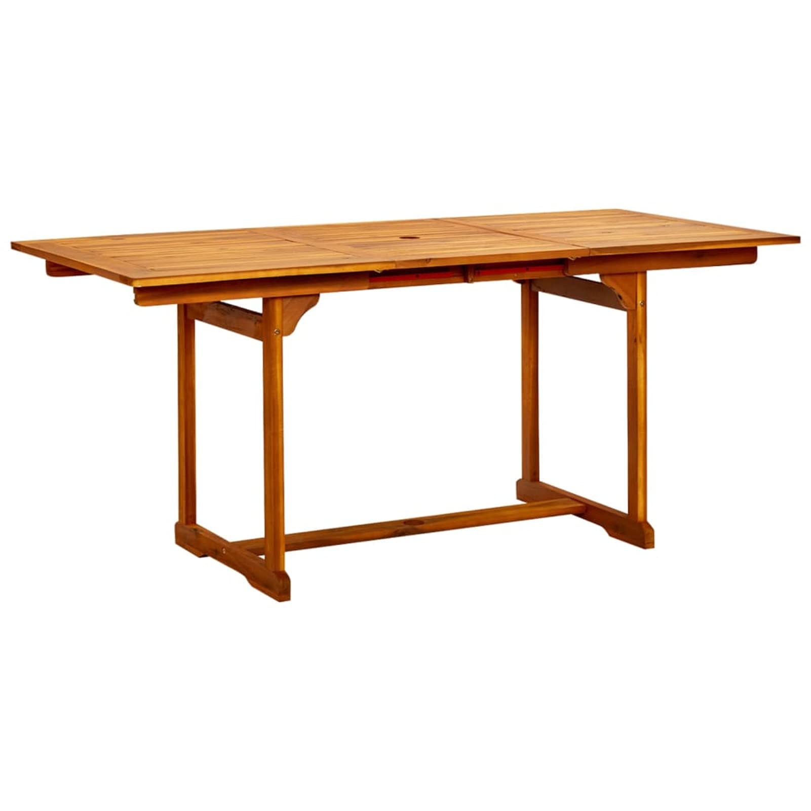 IKAYAA Conjunto de Jardín de Madera de Acacia Comedor de Exterior Incluye 1 Mesa y 4 Sillas Plegable y Respaldo Ajustable en 5 Niveles para Terraza Patio #4