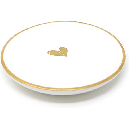 Elevans Jewelry Tray - Durable Polyresin Ceramic Ring Dish Holder - Round Shape Jewelry Dish - Anti Slip Ring Tray - Perfect Trinket Tray, Necklaces, Rings and Earrings – Desk & Bathroom Organizer