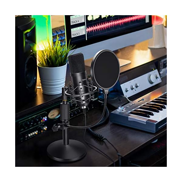 YOTTO USB Mikrofon 192kHZ / 24bit Kondensator PC Laptop Mikrofon Professionelle Podcast Mikrofonsets ür Rundfunk… – Bild 4