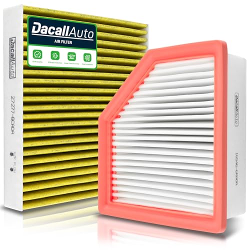 Dacall Activated Carbon Cabin & Engine Air Filter Set fit for Nissan Rogue I4-2.5L (2021–2023), Rogue L3-1.5L (2022-2025) Replace Part NO. 27277-6RC0A 16546-6RA0A