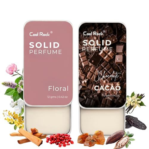 Image of Solid Perfume Combo - Floral & Cacao | Long Lasting Solid Wax Perfume for Men & Women | Alcohol-Free, Travel-Friendly Pocket Perfume (12g Each)