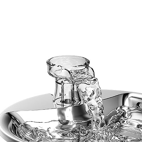 Fuente de agua automática para gatos de acero inoxidable miniatura 6