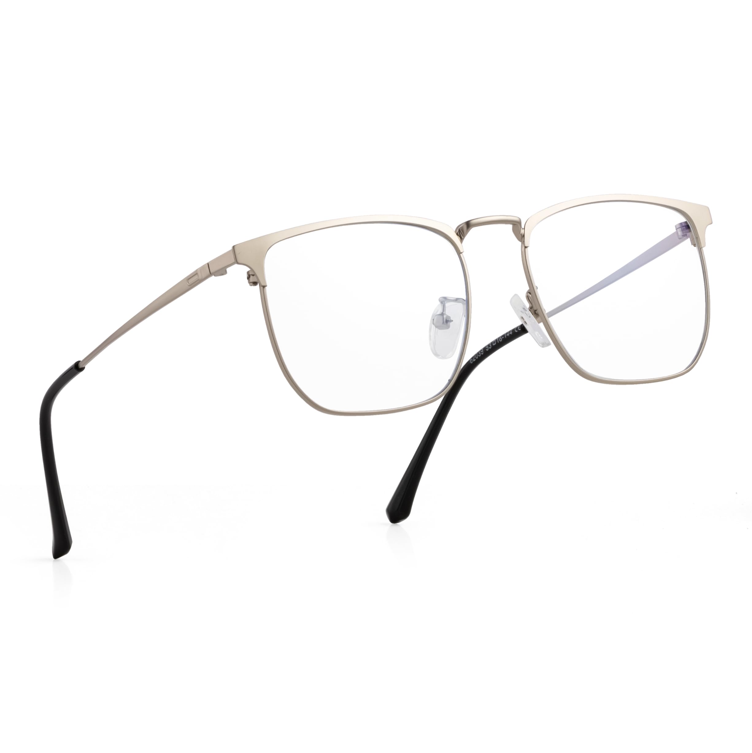 ROYAL SON Especificaciones cuadradas para hombres y mujeres | Bloqueo de luz azul | Gafas de computadora | Marco de metal