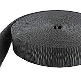 50mm breit 10m PP Gurtband - 50mm breit - 1,4mm stark - schwarz (UV)