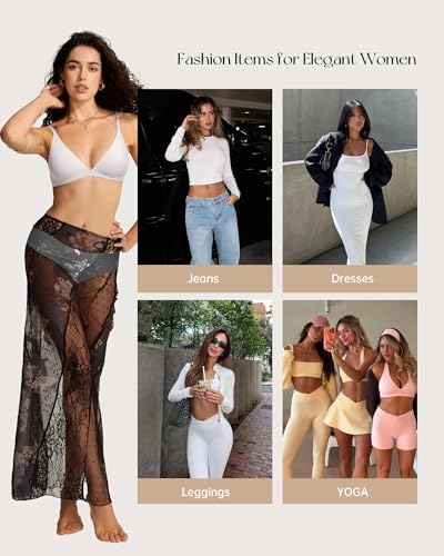 Image of OEAK Seamless Thongs for Women Invisible Thongs No Show Thong Panty Liners Tangas Comfortable Workout G-Strings Underwear White XS