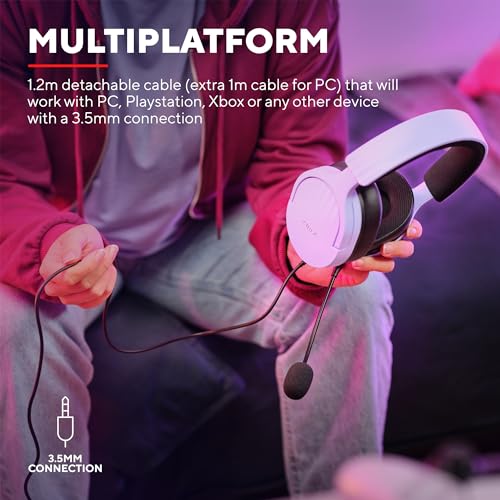Trust Gaming GXT 489 Fayzo Gaming Headset for PC PS5, PS4, Xbox Series X, Purple, Universal - Image 3