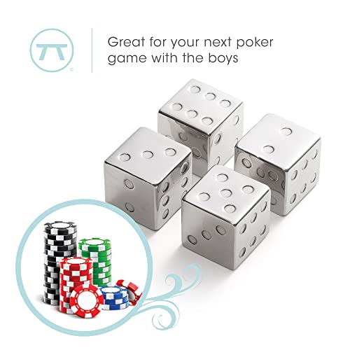 Outset Stainless Steel Whiskey Stone Set, 4 Dice Chillers by Outset - Image 5