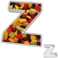 Vista 51 de Bandejas de plástico duro reutilizables y rellenables con letras y números para decoración de fiesta (E, Blanco)