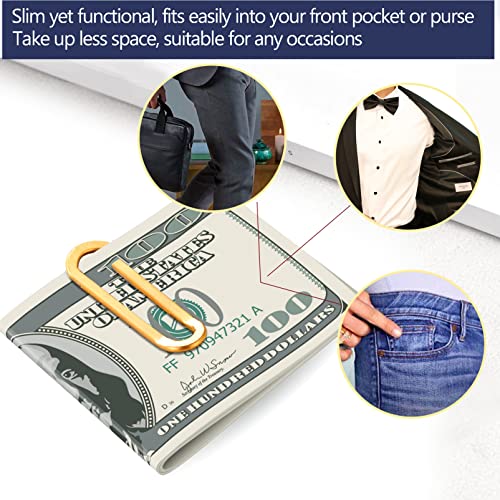 PROSTEEL Money Clip Credit Card Holder, 316L Stainless Steel Slim Front Pocket Clips for Men, Come Box4