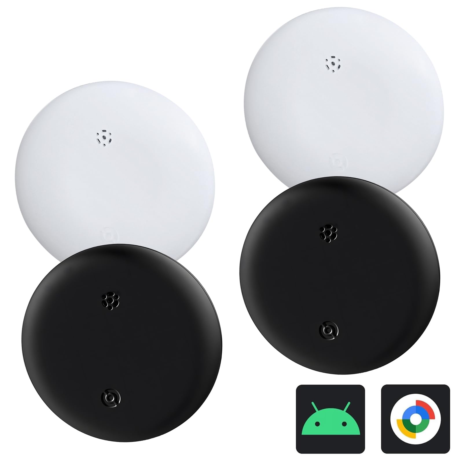 PopuLike 4 Pack Android Air Tracker Tag, Item Finder Key Tag Compatible with Google Find Hub (Android Only), Android Smart Tracker Tag for Luggage, Suitcase, Pet