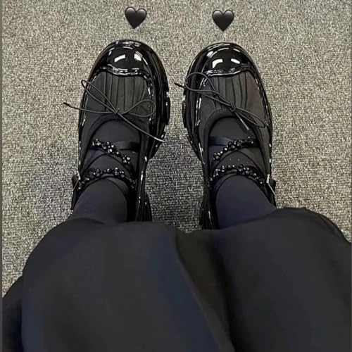 Ballet Flats with Strap Mary Jane Heels Aesthetic Shoes Bow Ballet Flats Ballet Heels for Women2